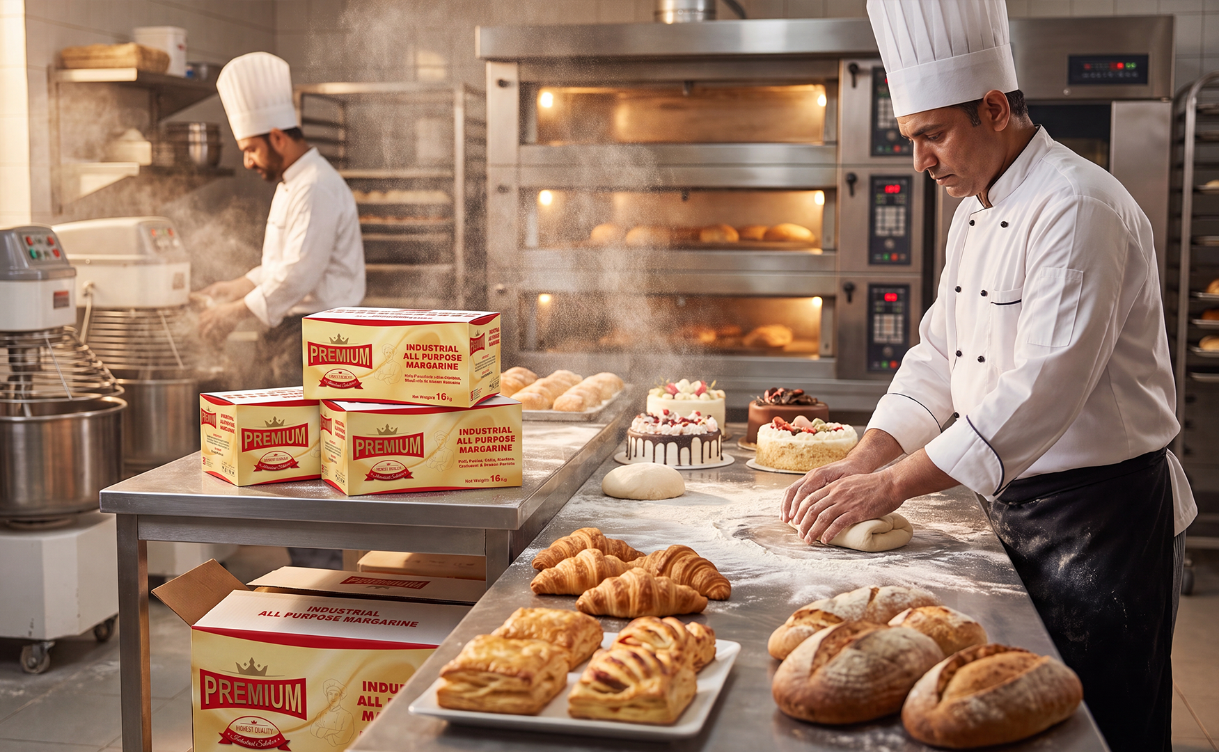 Commercial kitchen using industrial food solutions