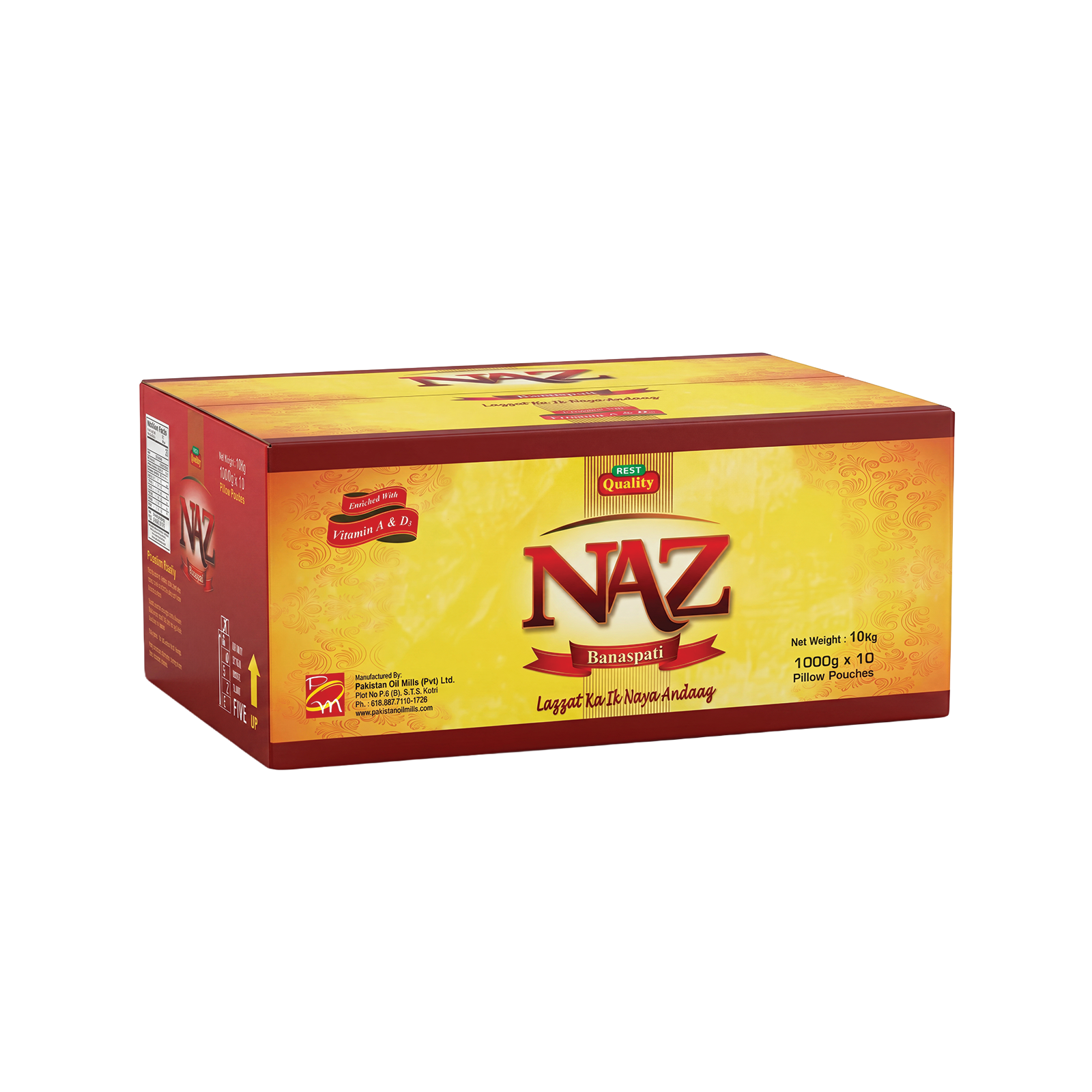 NAZ BANASPATI CARTONS NAZ 1000g x 10 - Pillow Pouches