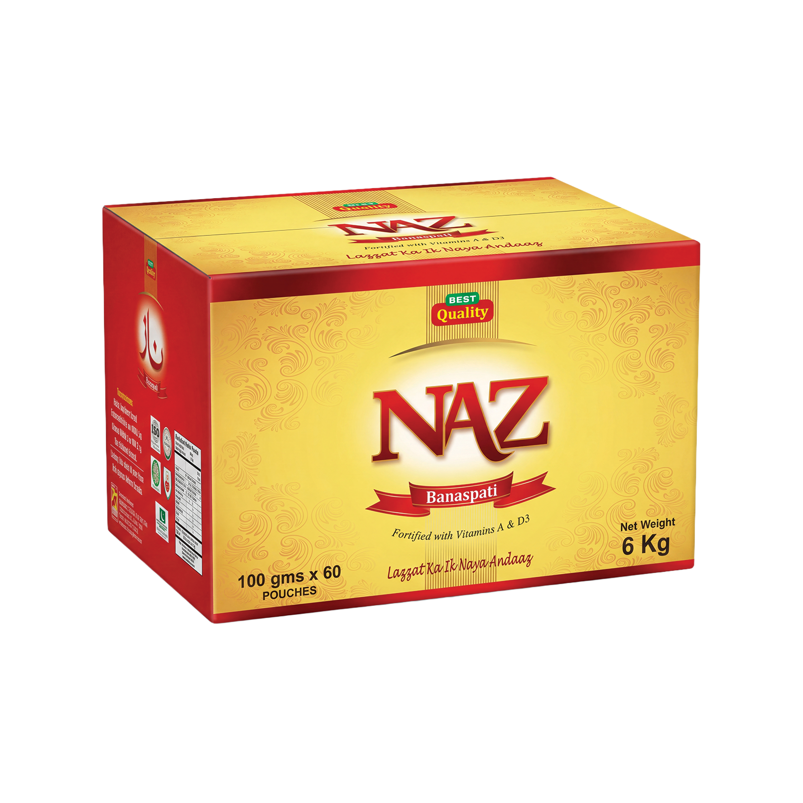 NAZ BANASPATI CARTONS NAZ 100g x 60 - Pouches