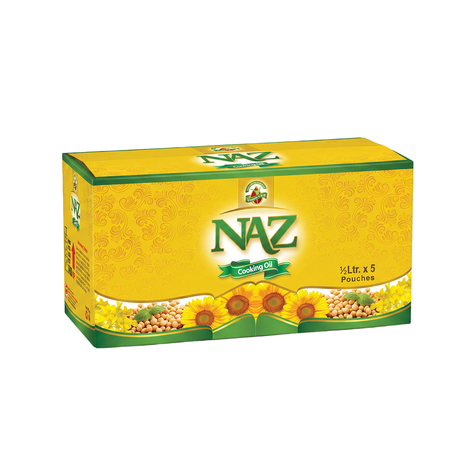 NAZ COOKING OIL CARTONS NAZ 1/2 Ltr. x 5 - Pouches
