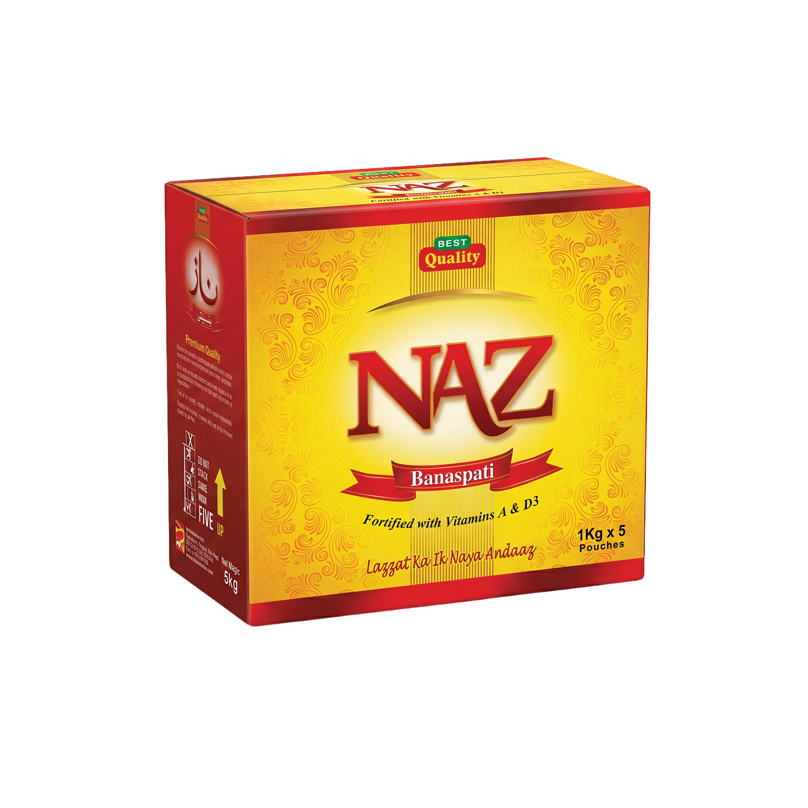 NAZ BANASPATI CARTONS NAZ 1 Kg x 5 - Pouches