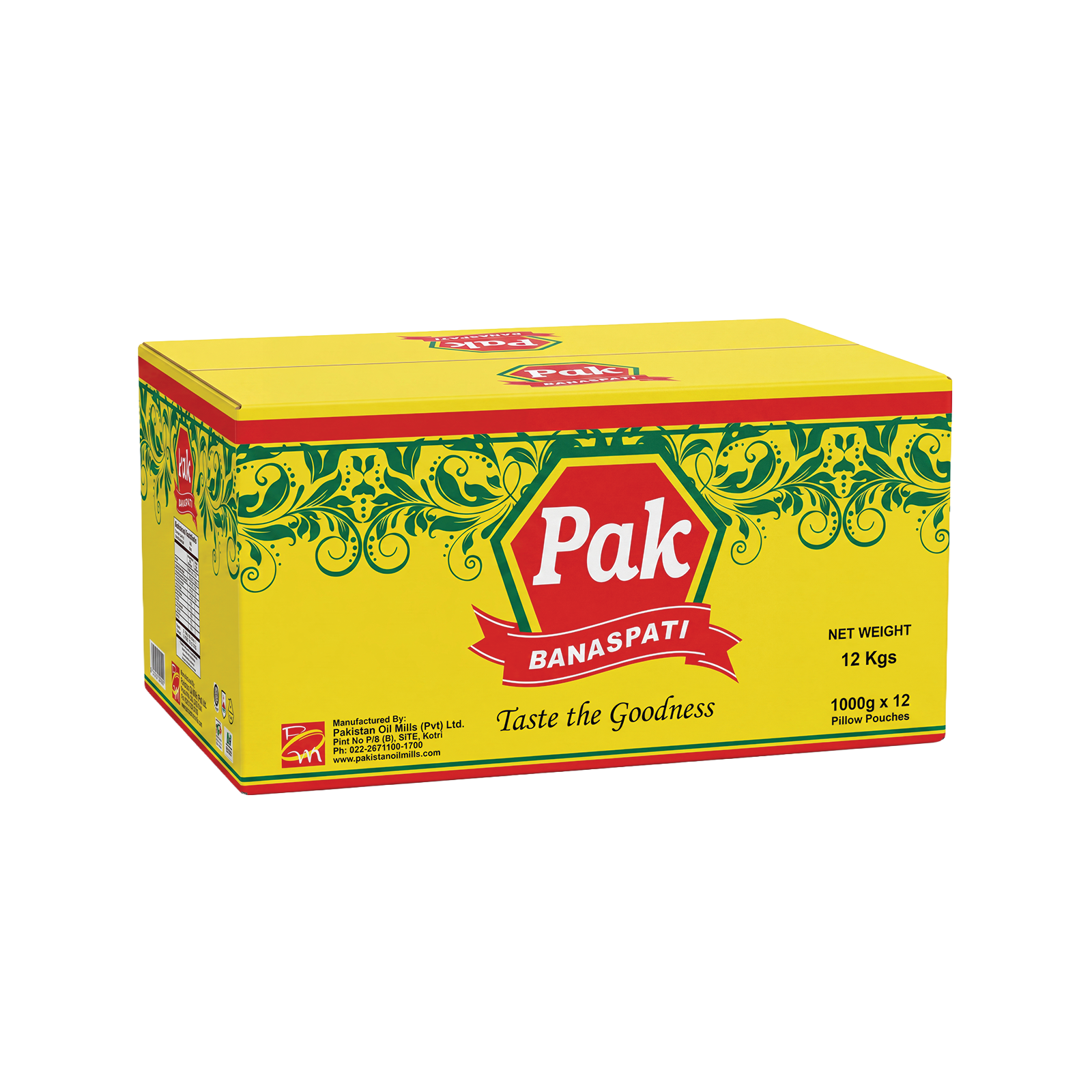 PAK BANASPATI CARTONS PAK 1000g x 12 - Pillow Pouches