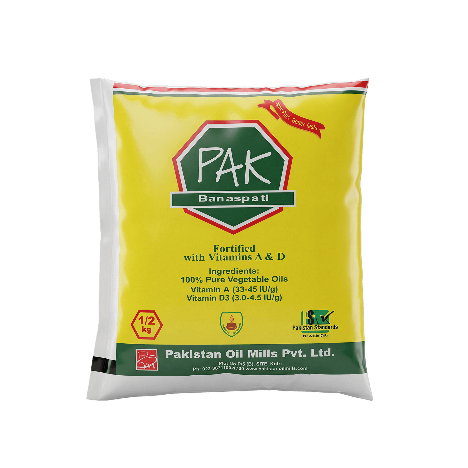 PAK BANASPATI POUCHES PAK 1/2KG