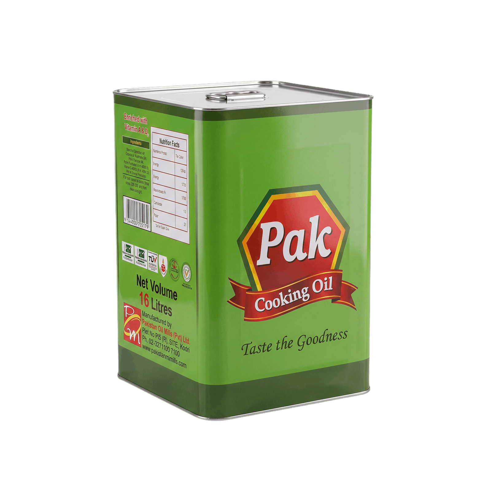 PAK COOKING OIL TIN PAK 16 LTR